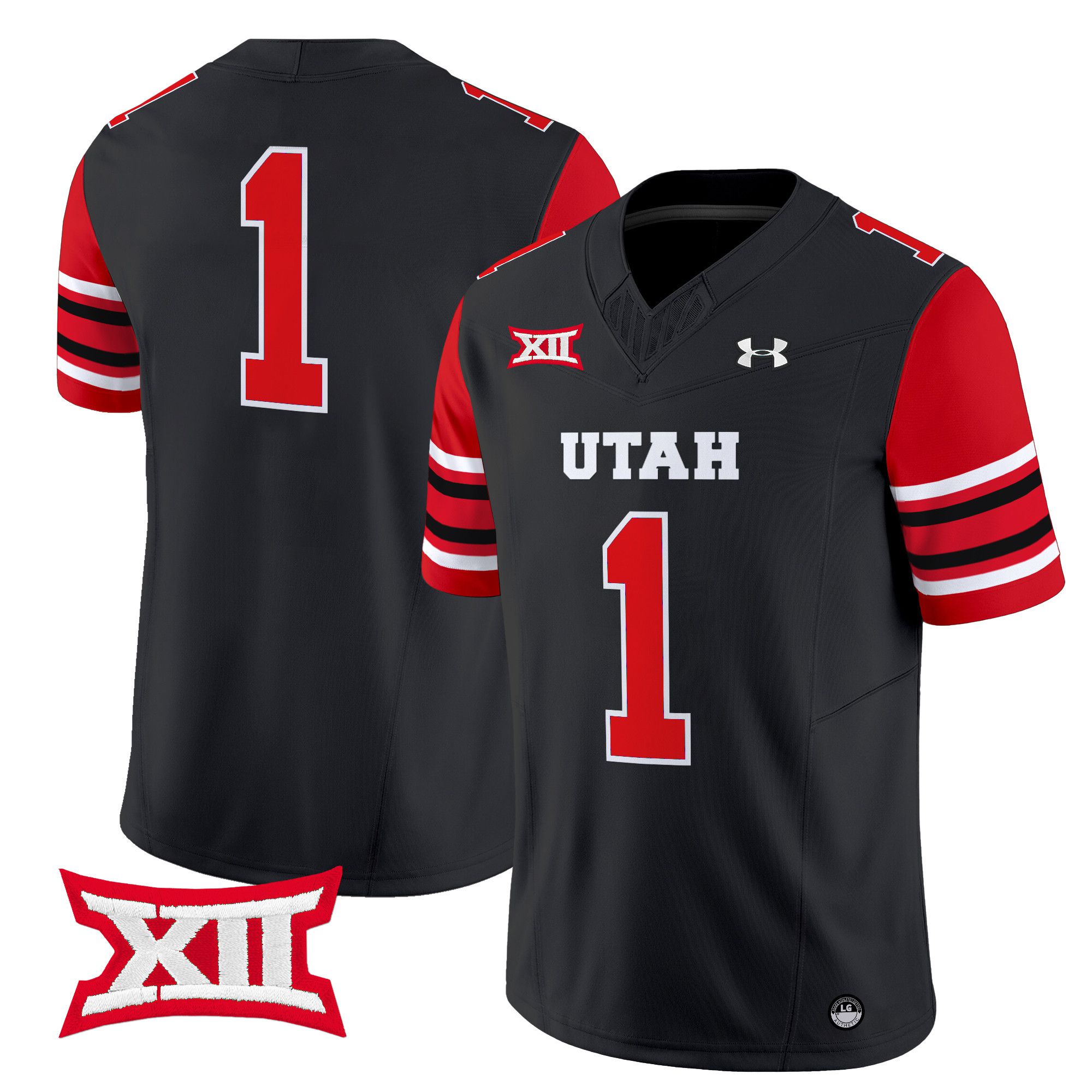 Men Utah Utes 1 No Name Black 2024 Vapor Limited NCAA Jersey